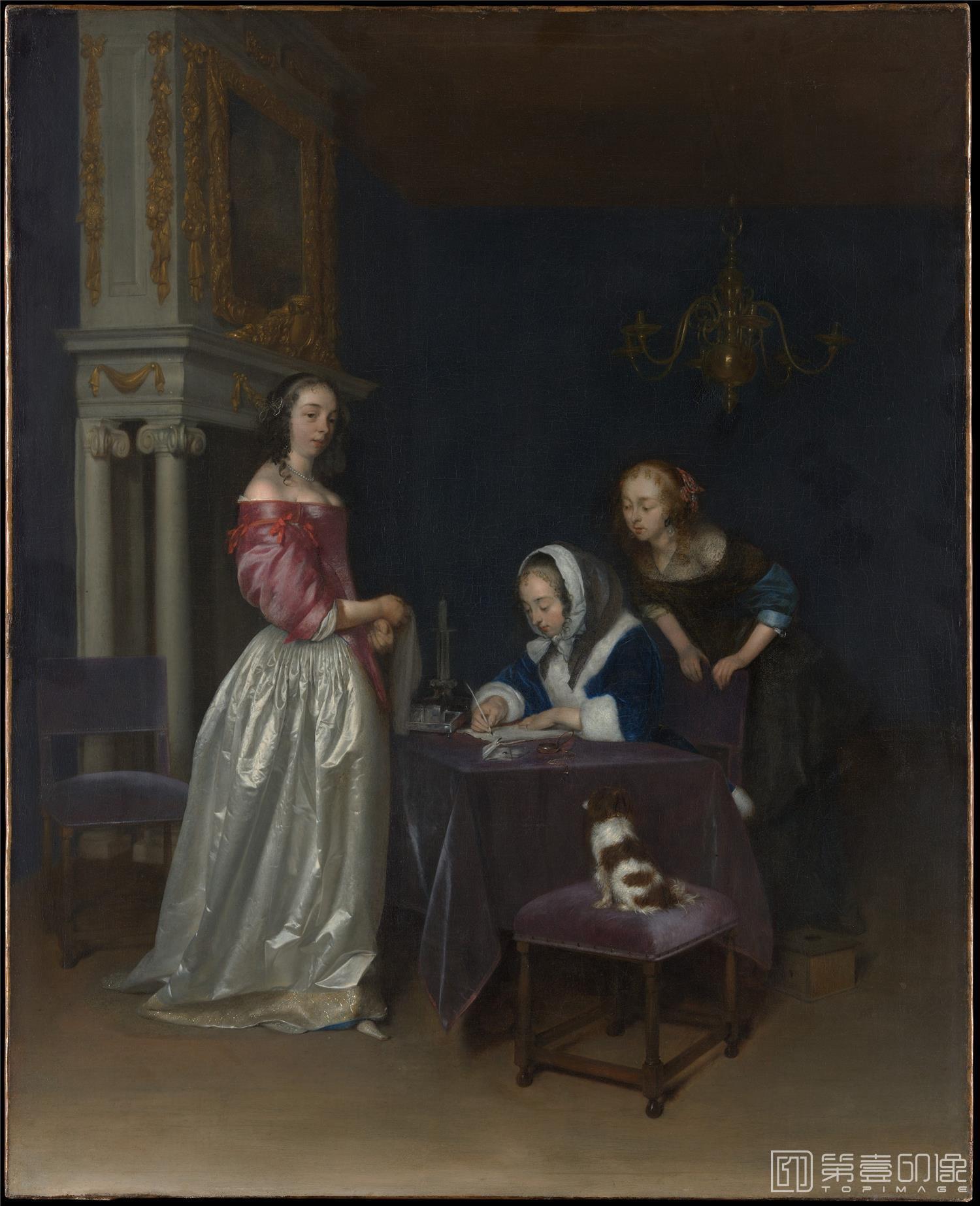 油画-美国纽约大都会美术馆油画藏画-Gerard ter BorchCuriosity-0899